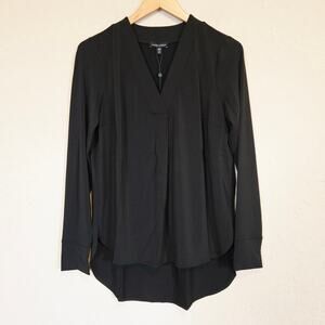 Universal Standard Black Long Sleeve Tunic Top Blouse Women's Size 0 Work Office